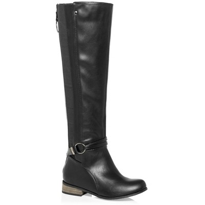 Women's Wide Fit Phoebe Knee High Boot - Black | City Chic : Target