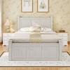 NicBex King Farmhouse Style Wood Panel Bed Frame with 3 Storage Drawers,4 Square Poster Wood Platform Bed Frame,Easy Assembly,White - 2 of 4