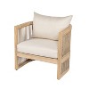 Christopher Knight Home Bonita Outdoor Rope Weave Acacia Wood Club Chair with Cushions, Light Teak/Beige - 4 of 4