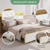 King Size Bed Frame with Charging Station, Upholstered Headboard and Footboard, Platform Bed Frame King with Storage Headboard,Metal Slat Support - 3 of 4