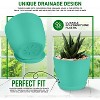 Planter Pots with Drainage Holes - Lightweight, Durable & Space-Saving Pots for Indoor and Outdoor - Versatile Functionality, Planter Pots - 3 of 4