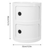 YIYIBYUS Round Bedside Table White End Table with Storage - 4 of 4