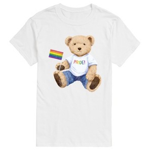Men's - Instant Message - Pride Teddy Bear Short Sleeve Graphic T-Shirt - 1 of 4