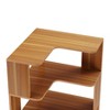 Lirago Brown Wooden Particle Board 6-Tier Corner Bookshelf 23.6x23.6x64.9 Inch with Anti-Drop Panel - 3 of 4