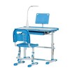 Qaba Kids Desk and Chair Set, Height Adjustable School Study Table and Chair, Student Writing Desk with Tilt Desktop, LED Lamp, Pen Box, Drawer, Reading Board, Cup Holder, and Pen Slots - 4 of 4