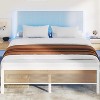 Jojoka Rattan Bed Frame with Headboard, Modern Style Cane Boho Bed Frame with Heavy Duty Sturdy Steel Slat Support, No Box Spring Needed - 2 of 4