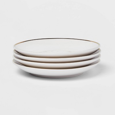 10" 4pk Stoneware Dinner Plates Gold - Threshold™