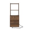 INFURNIC Nightstands Set of 2 Modern Night Stand Smart Nightstands with Night Light for Bedroom Storage, Brown, 15.74"*15.74"*41.14" - 3 of 4