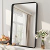 Apmir 16 in. W x 24 in. H Rectangular Aluminum Alloy Framed and Tempered Glass Wall Mirror in Matte Black - 4 of 4