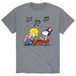 Men's - Peanuts - Americana Song Short Sleeve Graphic T-Shirt - 1 of 4