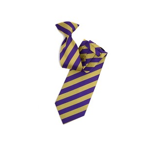 College 1/2" Striped Colored Woven Clip On Neck Tie - 1 of 3