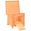 Munora 19.7" Solid Wood Cat House - Outdoor Shelter with Waterproof Roof & Ramp for Cats (Brown/Green) - 2 of 4