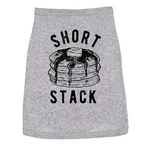 Short Stack Dog Shirt Funny Breakfast Pancakes Food Shirt for Puppy - Crazy Dog Dog Shirt - 1 of 4