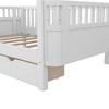 VASIP Twin Size White Wood Platform Bed with Safety Rails, Low Profile Kids Bed for Boys and Girls, Simple Assembly Wooden Frame - 4 of 4