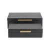 Cheung's Black Faux Snakeskin Decorative Box Set - 4 of 4