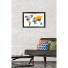 Trends International Map - World 2022 Framed Wall Poster Prints - 2 of 4