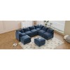 126" Modular U-Shaped Sectional Sofa with Storage Seat, Faux Double-Layer Cushions, 8-Piece Free combination Sofa Bed - 3 of 4