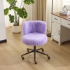 Karl Home | Plush Velvet Swivel Chair Antique Bronze Base With Wheels - 2 of 4