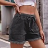 Coolmee Women's Jean Shorts Ripped Distressed Fashion Denim Short Resort Beach Vacation Outfits - 2 of 4