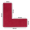 Alpine Stripe Collection 100% Polypropylene Durable & Stain Resistant Double Sided Reversible Indoor Area Utility L-Shape Rug - 4 of 4