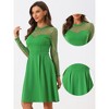 INSPIRE CHIC Women's Mesh See-Through Heart Sheer Sleeve Skater Party Dress - 2 of 4