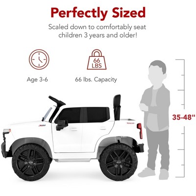 White 12V Chevrolet Silverado Ride-On Truck with Remote Control