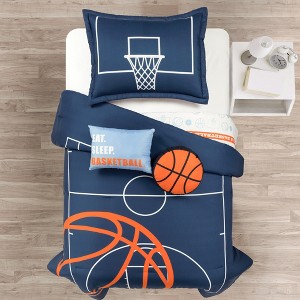 Lush Décor Kids' MVP Sports Basketball Reversible Oversized Comforter Bedding Set - 1 of 4