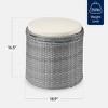 Best Choice Products Round Wicker Ottoman, Multipurpose Furniture w/ Removable Cushion, Steel Frame - 2 of 4