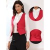 INSPIRE CHIC Women's Vintage Waistcoat Button Up Steampunk Jacquard Sleeveless Suit Vest - 2 of 4