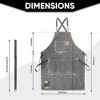 Urban Sombrero Tipsee Chef Canvas Utility Apron - 3-Pocket Kitchen Apron for Cooking, Grilling - 3 of 4