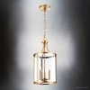 Urban Ambiance Luxury Modern Farmhouse Indoor Chandelier,  20-3/4''H x 10"W x 10''D,  Vintage Brass Finish, UHP4609 - 3 of 4