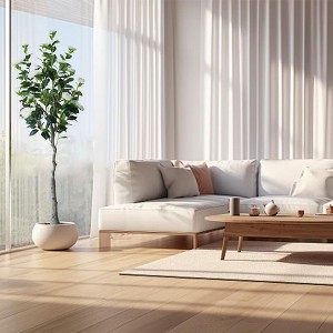 2pcs Artificial Camellia Tree，Floor Standing Decorative Artificial Tree，Potted Camellia Tree, with Realistic Camellia Leaves, for Indoor Home Decor - 1 of 4