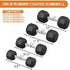 PVC Hex Dumbbell Weight Set, Exercise & Fitness Dumbbells for Muscle Toning, Strength Building & Full Body Workout, 110LB Set - (5+10+15+20LB) x2 - 2 of 4