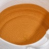 Zita Round Resin Woven Wicker Multi-Use Storage Basket with Handles - 18" x 18" x 15.7" - White-Gray - For Towel - 4 of 4