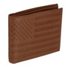 CTM Men's Leather American Flag Embossed Bifold Wallet - 2 of 4