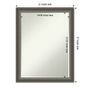 Amanti Art Domus Dark Silver Petite Bevel Wood Bathroom Wall Mirror 27 x 21 in. - image 4 of 4