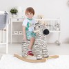 Qaba Rocking Horse, Kids Rocking Animal, Zebra Shaped Ride on Horse with Realistic Sound for Boys & Girls 2-4 Years, Black - 3 of 4
