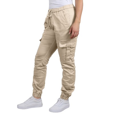 Jump Start Women's Loose Fit  Super Flex Stretch Cargo Jogger Pants