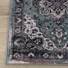 Modern Floral Medallion Border Washable Indoor Area Rug by Blue Nile Mills - 3 of 4