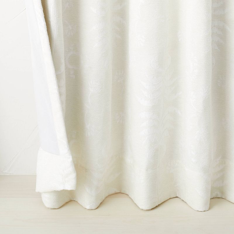 1pc Blackout Palm Frond Chenille Jacquard Window Curtain Panel - Opalhouse™ designed with Jungalow™, 4 of 10