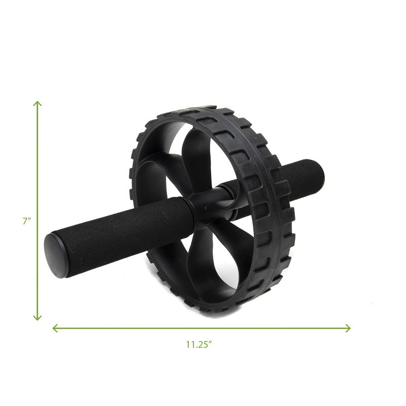 Mind Reader Ab Roller Wheel with Foam Grips, Black, 5 of 6