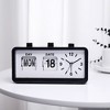 REGALWOVEN Silent Non Tick Clock with Calendar and Week Home Decor Desk Clocks for Office - 2 of 4