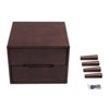 YIYIBYUS Mid Century Modern Handle Wood Nightstands Side Table Bedroom Bedside End Table, 2 Drawer-Walnut - 4 of 4