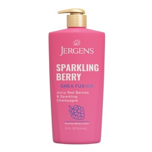 Jergens Shea Fusion Sparkling Berry Scented Body Lotion with Vitamin E - 14 fl oz - 1 of 4