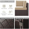LayinSun 8 Piece Patio Furniture Set with 44" Propane Gas Fire Pit Table, Outdoor Sectional Conversation Set Wicker Rattan Sofa Set - 4 of 4