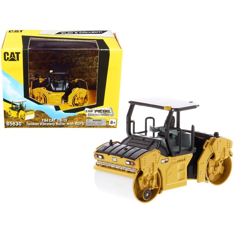 CAT Caterpillar CB-13 Tandem Vibratory Roller with ROPS "Play & Collect!" Series 1/64 Diecast Model by Diecast Masters, 1 of 7