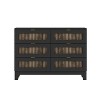 47.24"W Rustic Farmhouse Style Wooden Dresser with 6 Drawers, Storage Cabinet with Metal Handles 4B - ModernLuxe - image 4 of 4