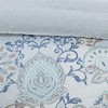 3 Pcs Elegant Floral Print Cotton Reversible Duvet Set, All Season Home Textile fits Lux Bedroom Decor - 4 of 4