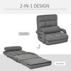 Convertible Floor Sofa Bed, Recliner Armchair Upholstered Sleeper Chair with Pillow for Living Room Bedroom Lounge - 4 of 4