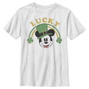Boy's Disney Mickey Mouse Lucky Rainbow T-Shirt - 1 of 4